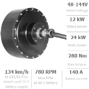 QS-273 (12000W) electric motor for car